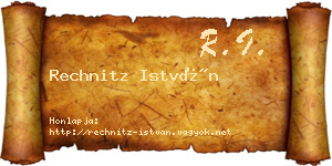 Rechnitz István névjegykártya
